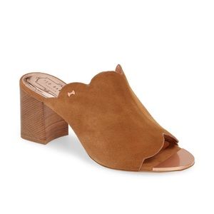 Ted Baker London Zinia Scallop Block Heel Mule